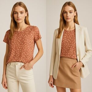 Buffalo David Bitton Women's Blush Floral Top